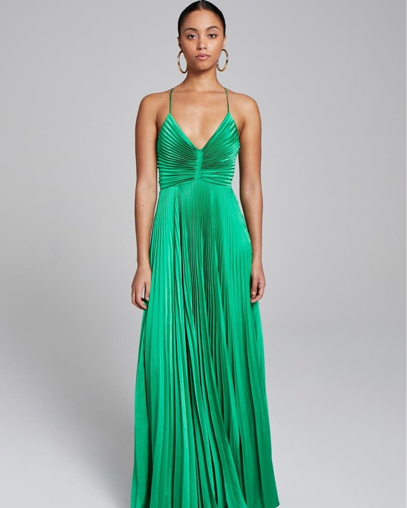 ALC Aries dress in emerald - Image 1