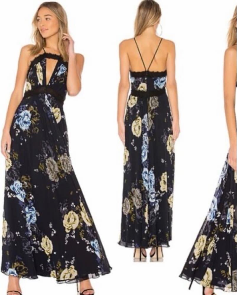 Floral Maxi Dress with Spaghetti Straps - Image 2