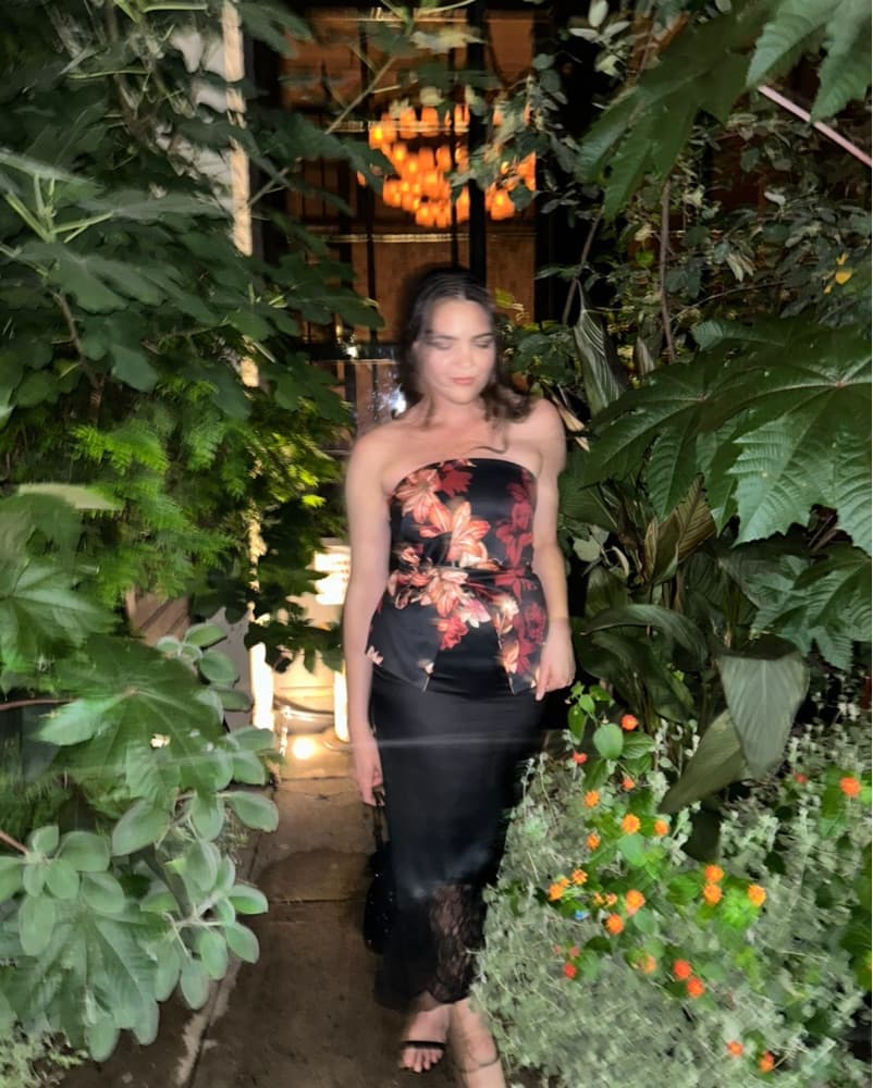 Elegant Floral Strapless Top  - Image 2
