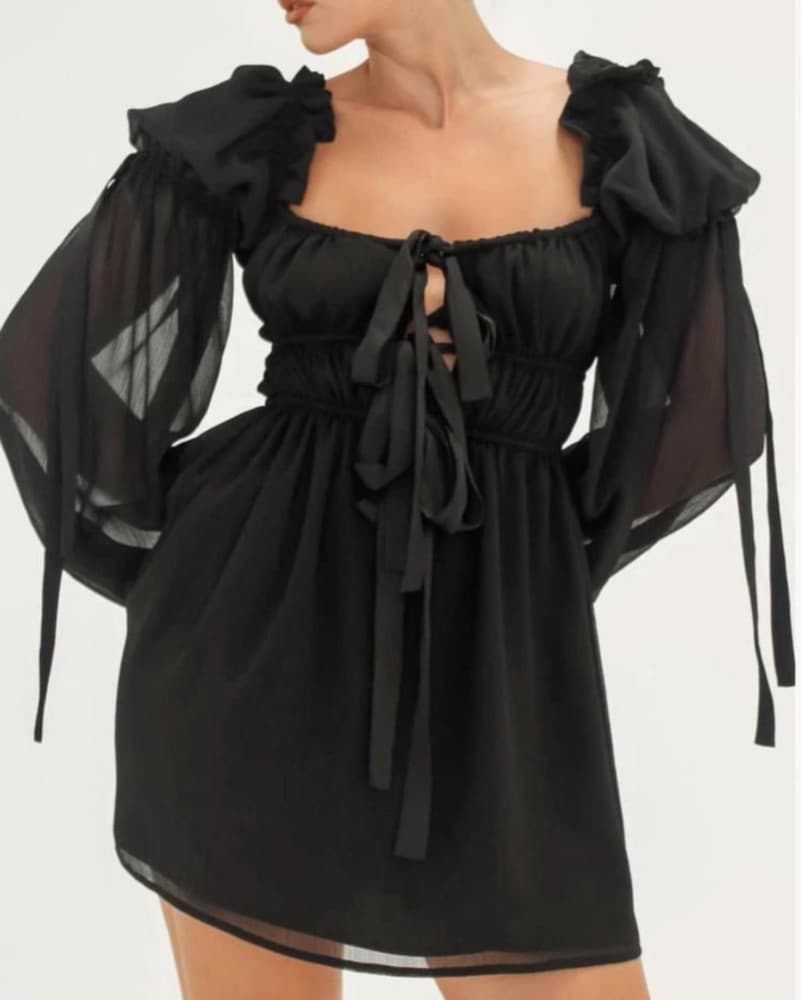 Rumored Mcbeth Dress In Black  - Image 1