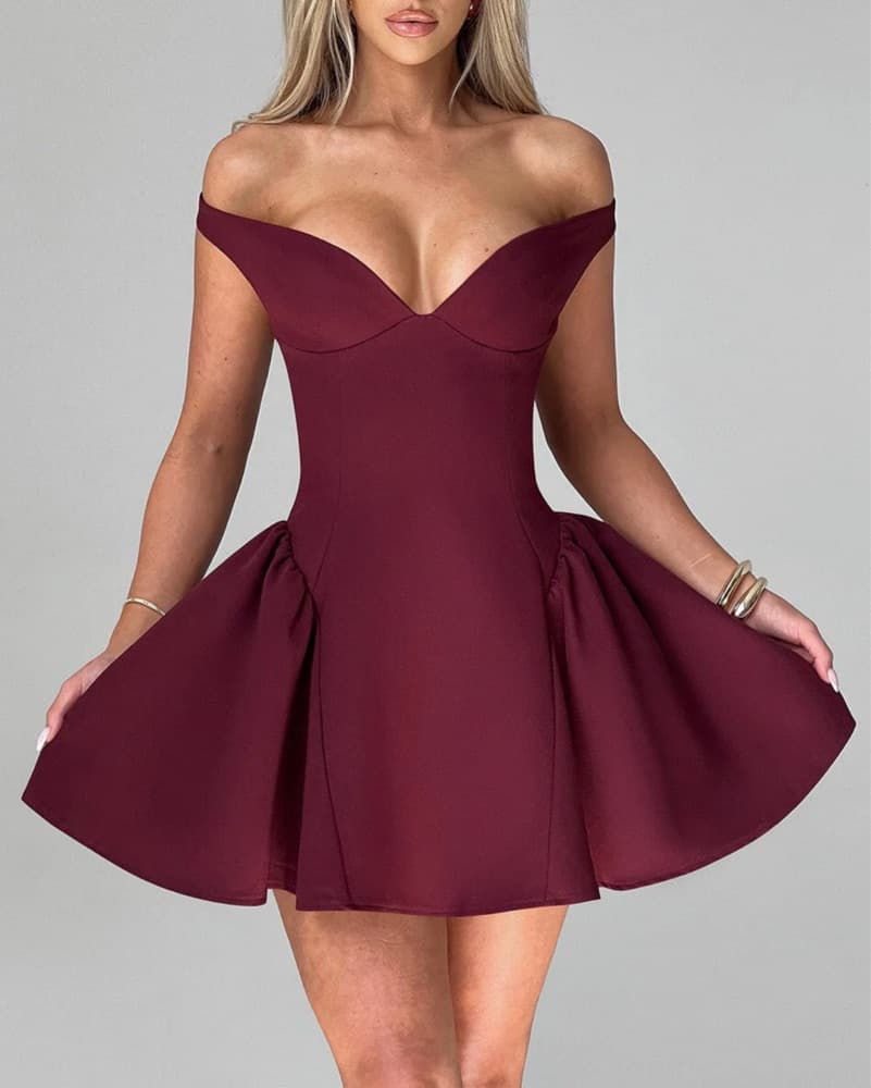 Babyboo Burgundy Dress - Image 1