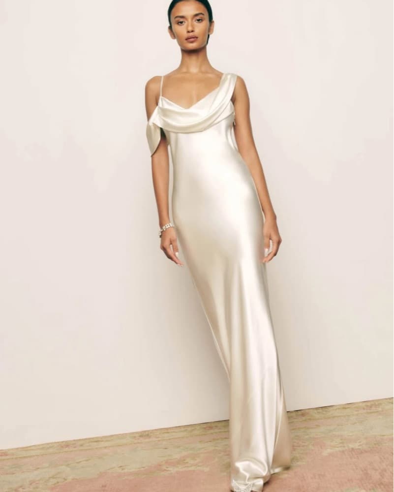 Reformation Ronda Silk Dress - Image 2