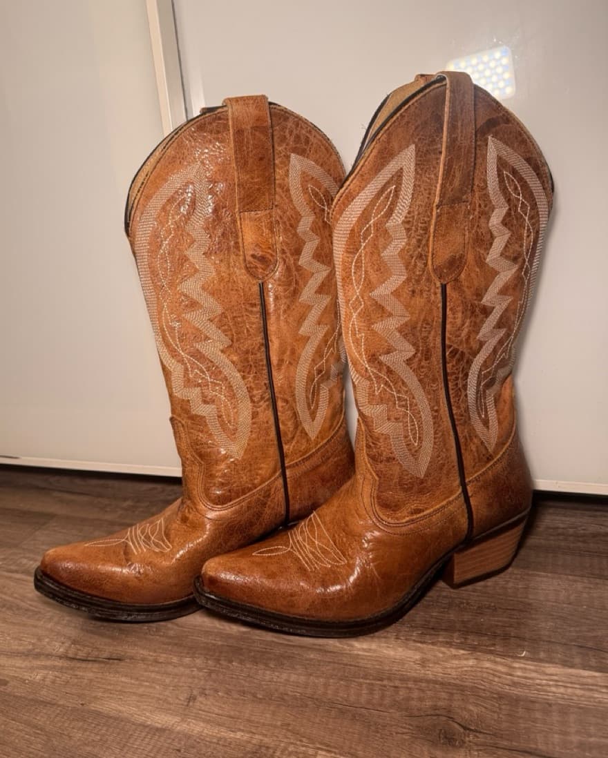 Brown Cowboy Boots  - Image 1