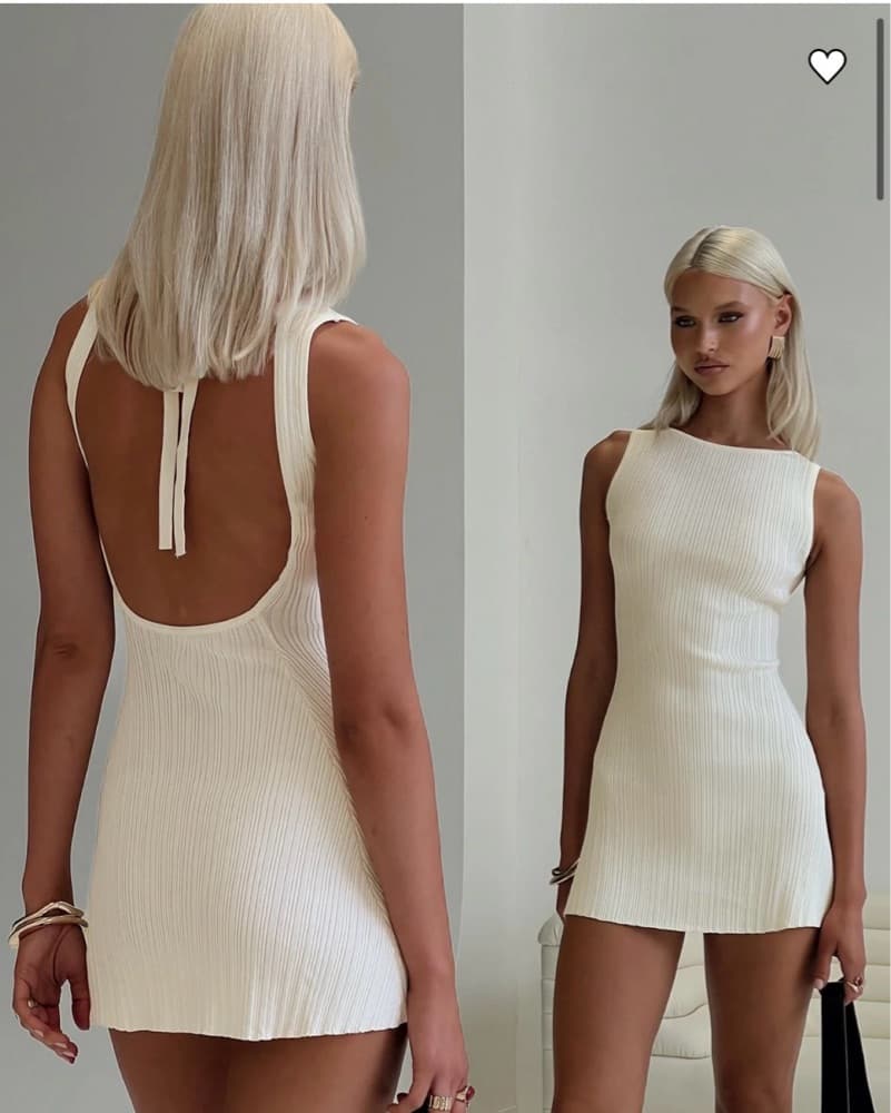 Princess Polly Mayok Dress Cream - Image 1