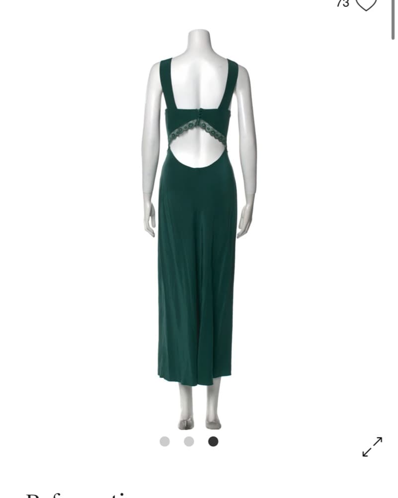 Reformation Elegant Green Maxi Dress - Image 2