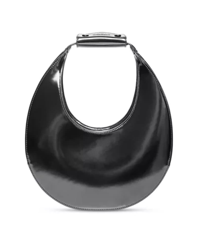 Staud Black Shiny Leather Moon Bag  - Image 2