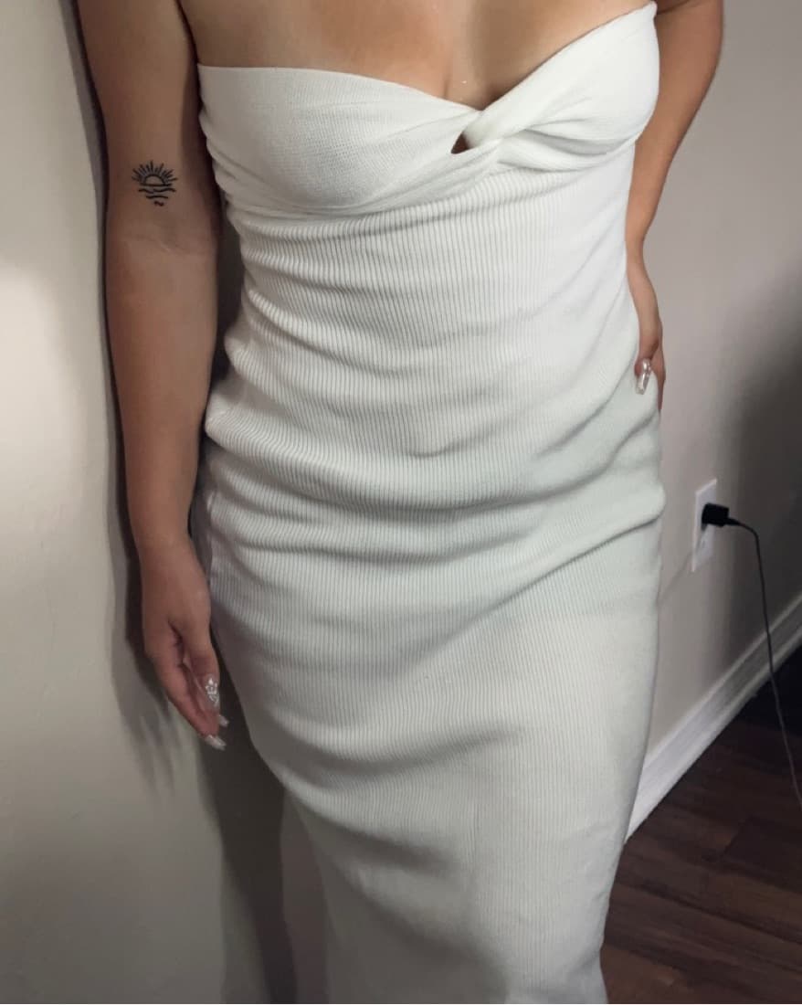 white knitted dress  - Image 1