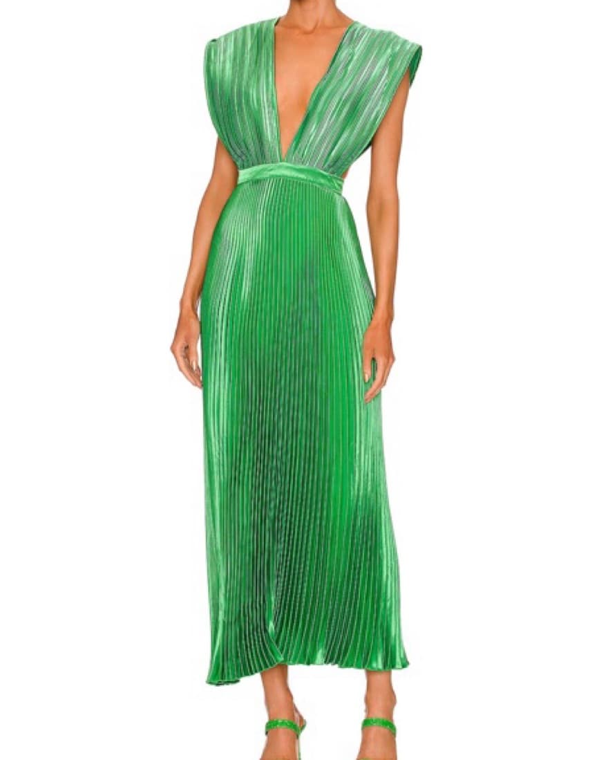 L’idee Gala Midi Dress in Green - Image 1