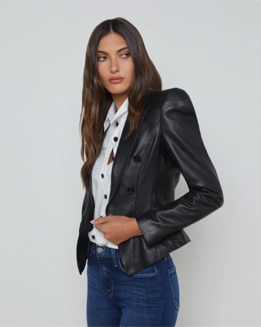 L'Agence Leather Blazer  - Image 4