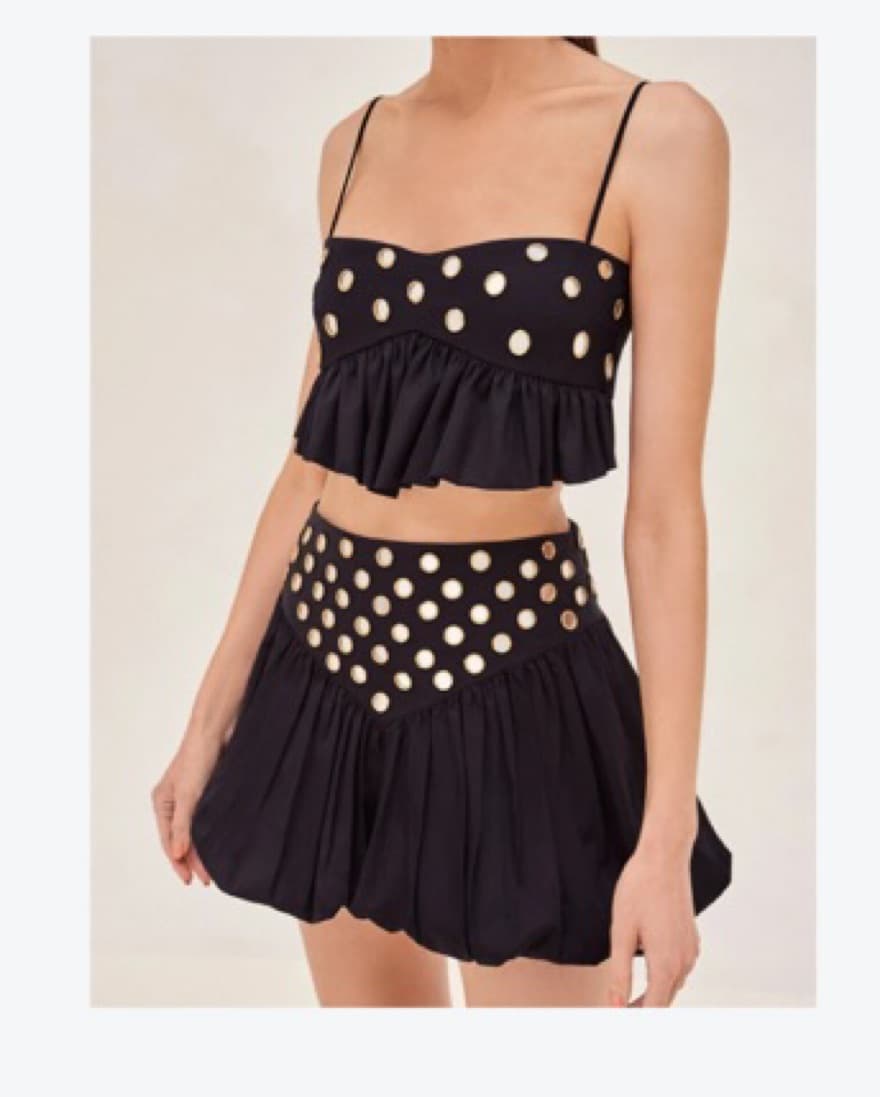 Ruffled Crop Top and Mini Skirt Set  - Image 3