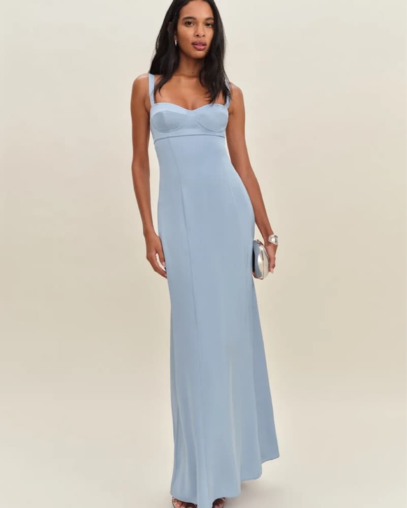 Reformation Britney Satin Dress - Image 3