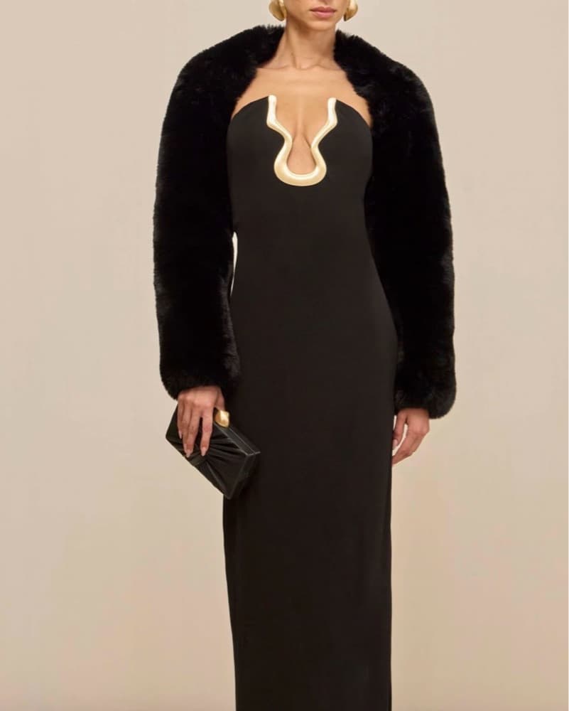 Black Cult Gaia Faux Fur Bentley Jacket - Image 1