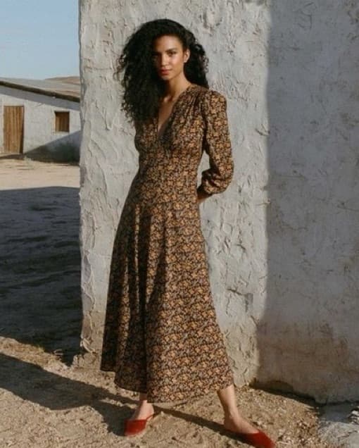 Doen Long Sleeve Floral Dress  - Image 1