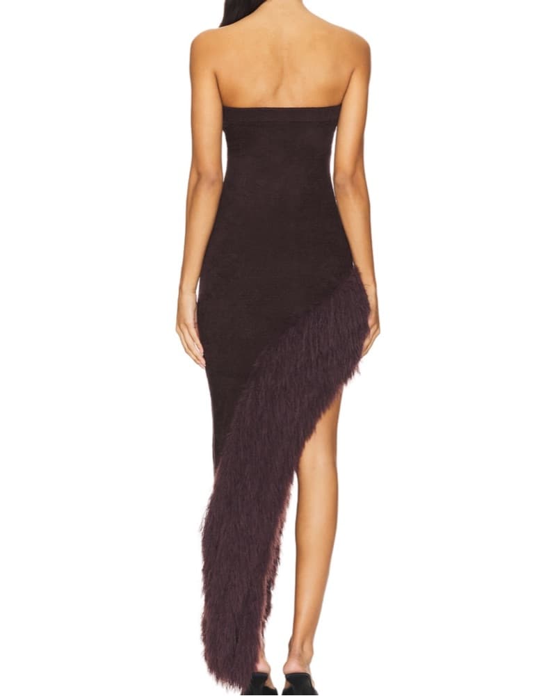 NBD Aubrey Strapless Dress In Brown - Image 3