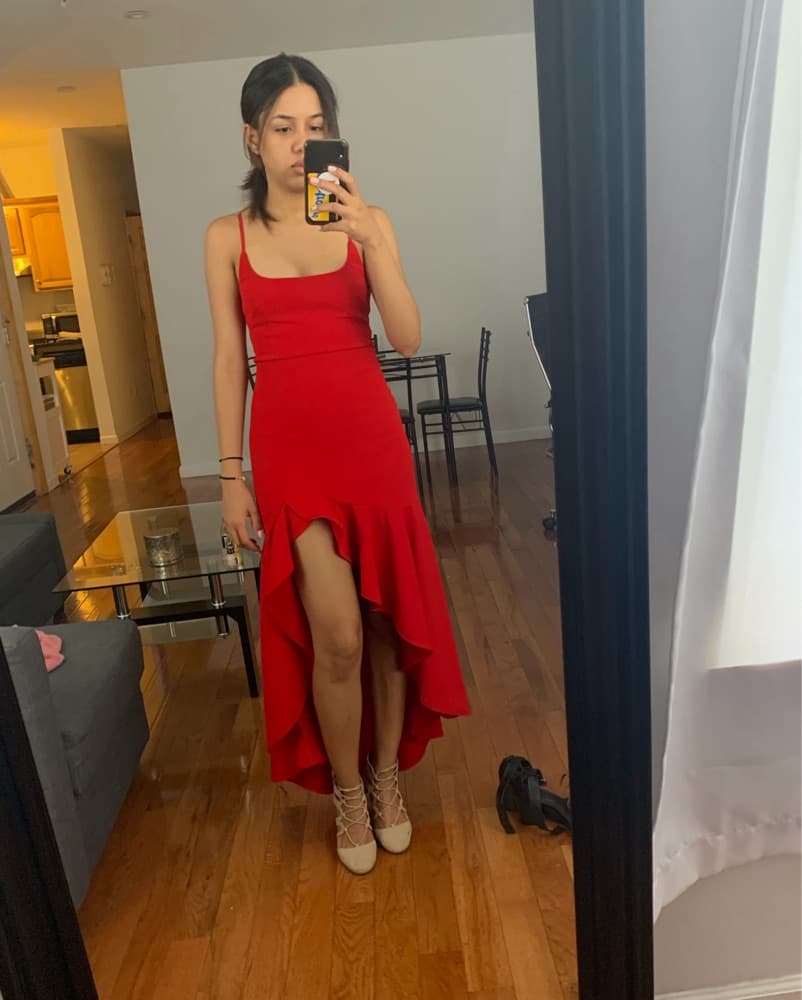 Red Midi Dress - Image 1
