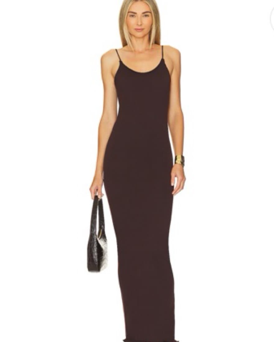 Elegant Brown Maxi Dress - Image 1