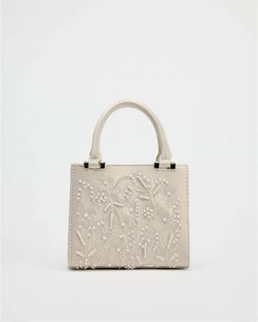 Embroidered Ivory Purse  - Image 1
