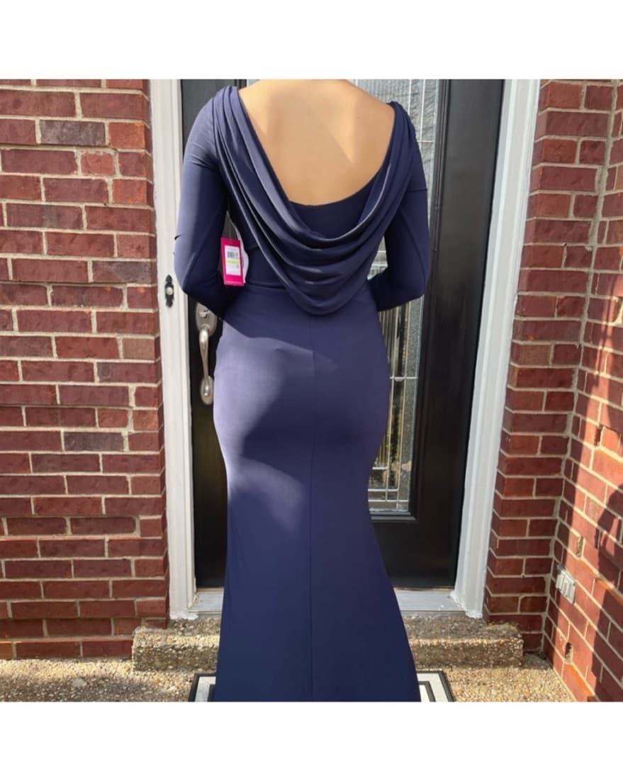Vince Camuto Navy Blue Formal Maxi Dress - Image 5