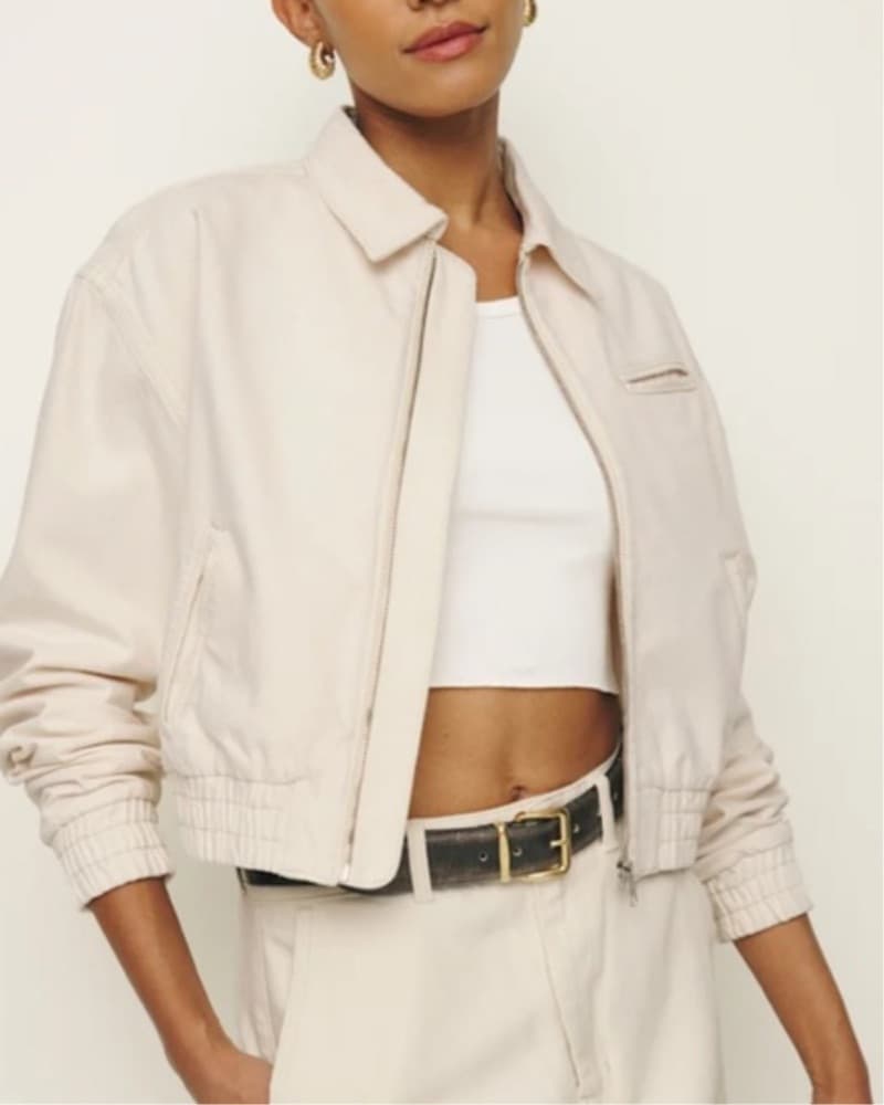 Reformation Chic Beige Utility Jacket - Image 3