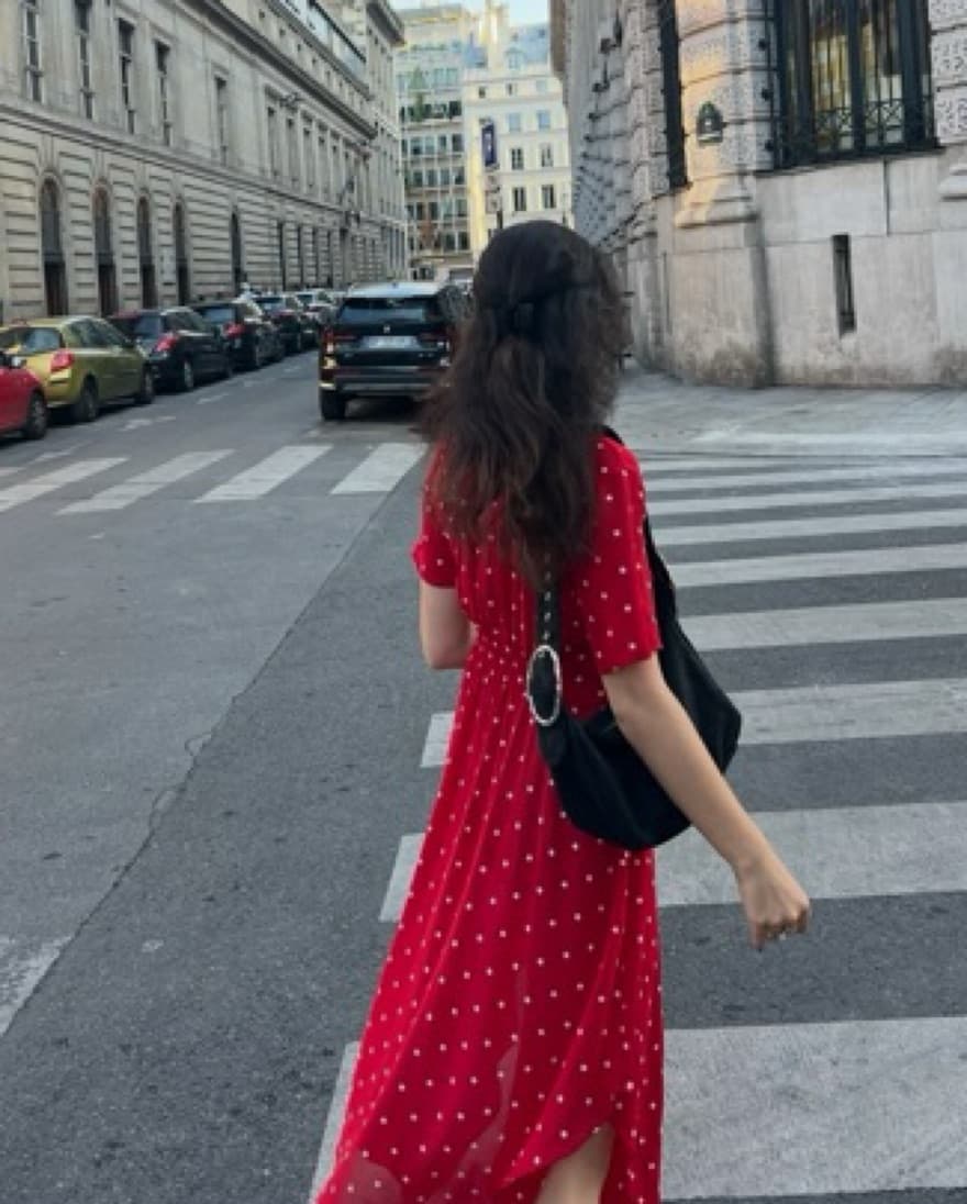 Maje Polka Dot Red Dress - Image 2