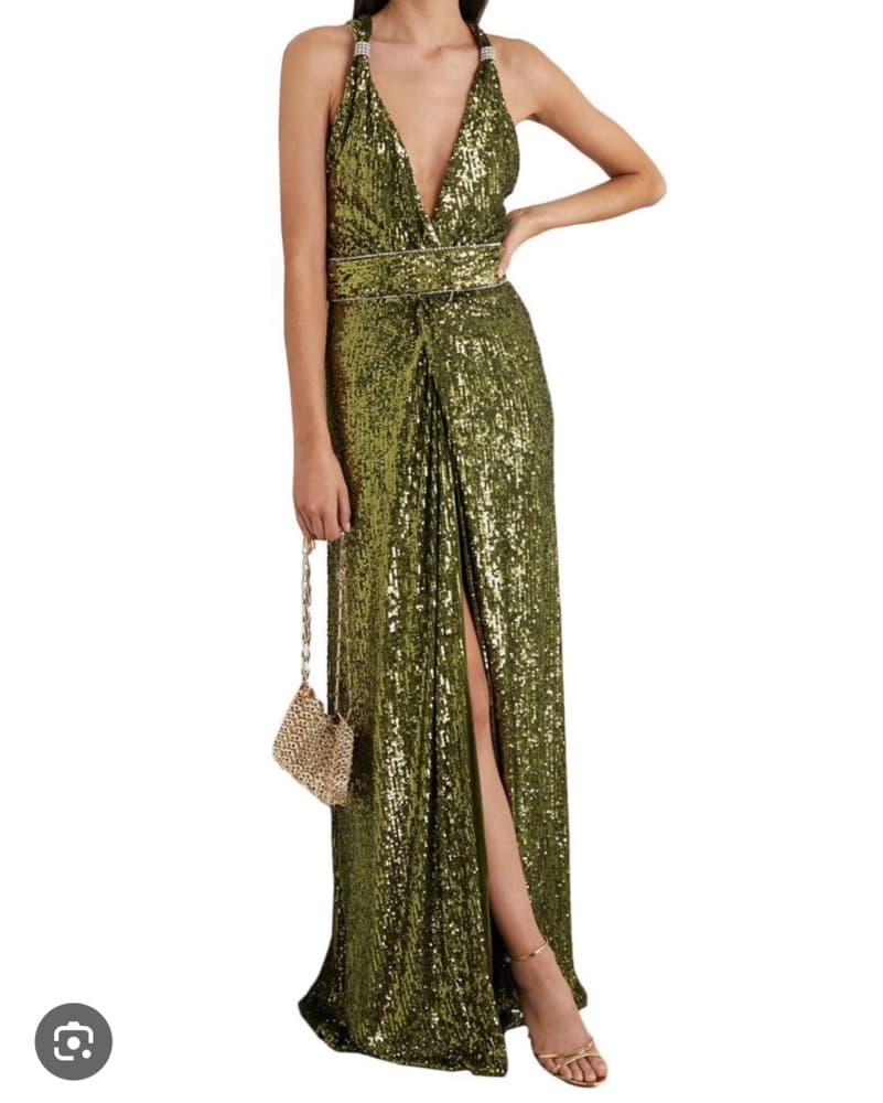 Glamorous Sequin Halter Maxi Dress - Image 2