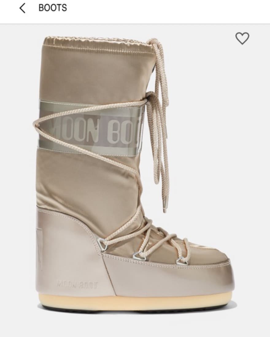 Moon Boot Icon Platinum Moon Boots - Image 1