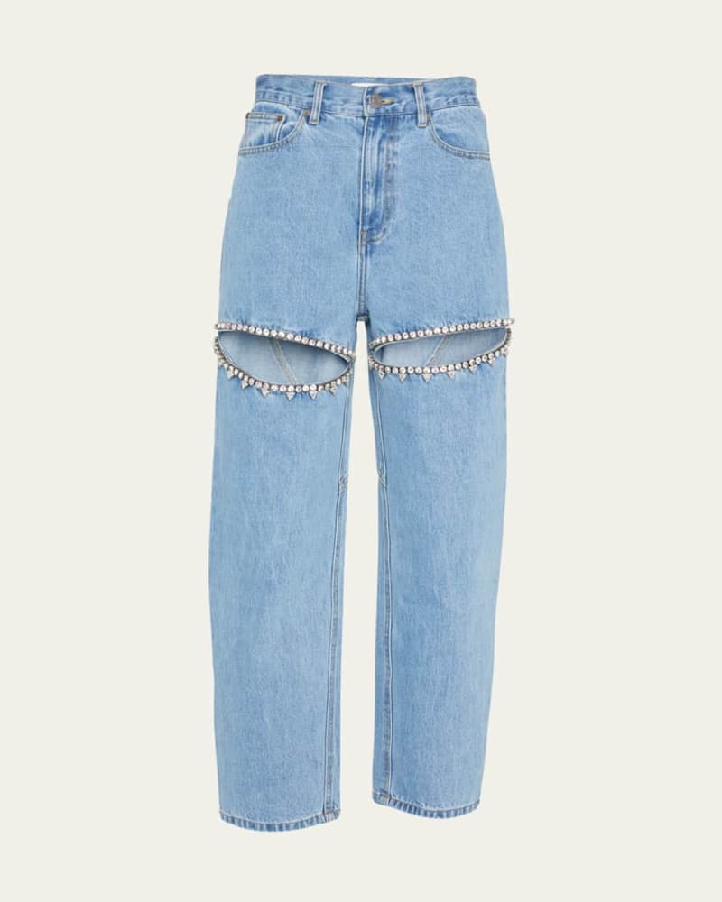 Area Crystal Slit Pants  - Image 1
