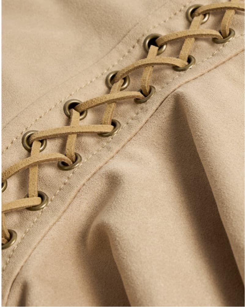 Tan Suede Dress - Image 4