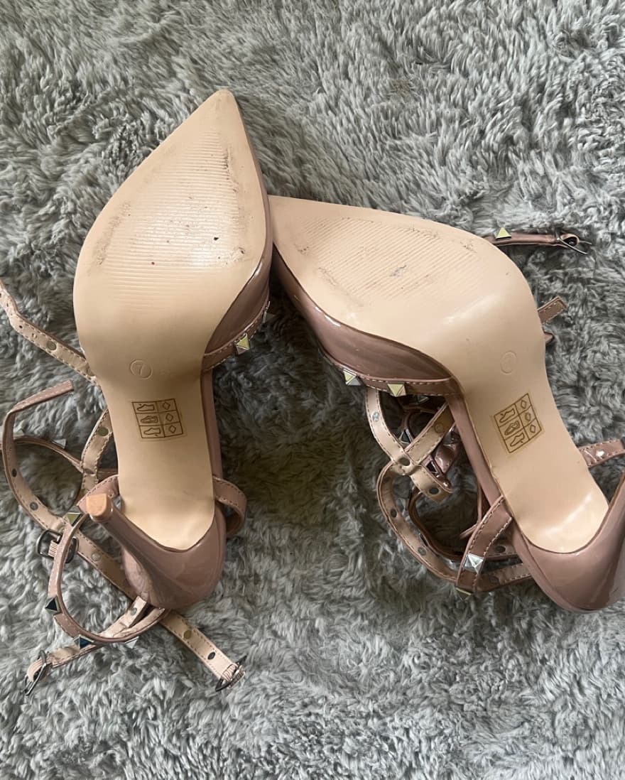 Studded Nude Public Desire Pumps US 9 - Image 2