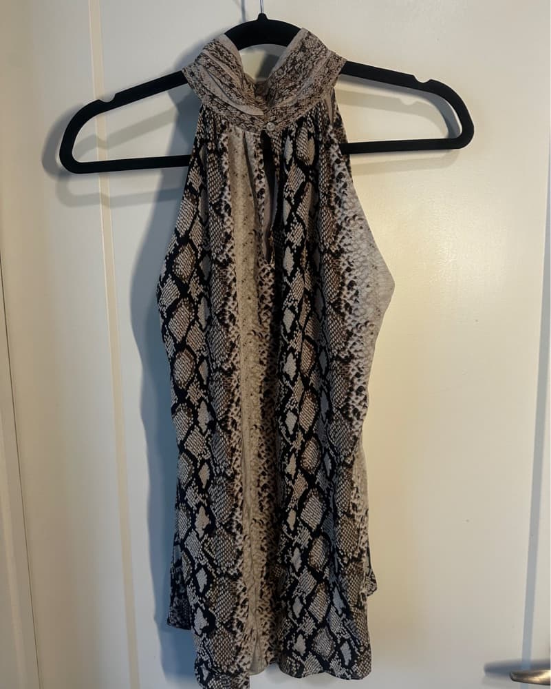 Chic Snake Print Halter Jumpsuit - Image 5