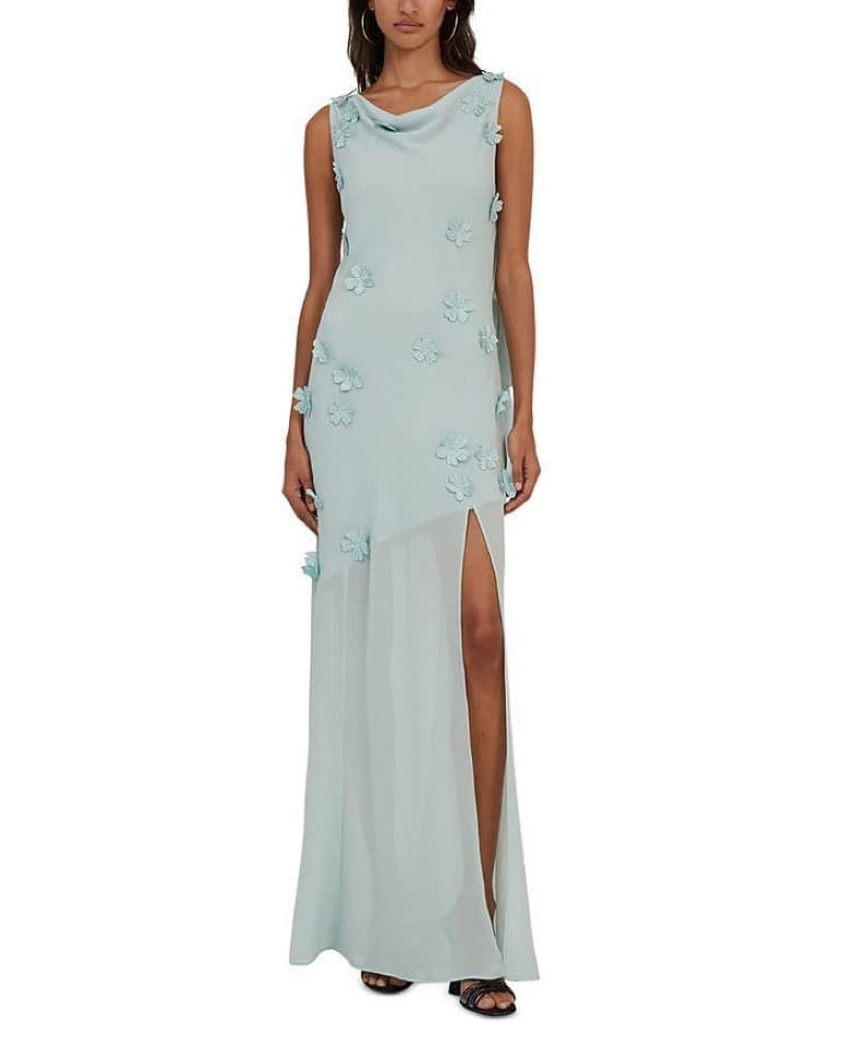 ROTATE Mint Green Floral Maxi Dress - Image 1