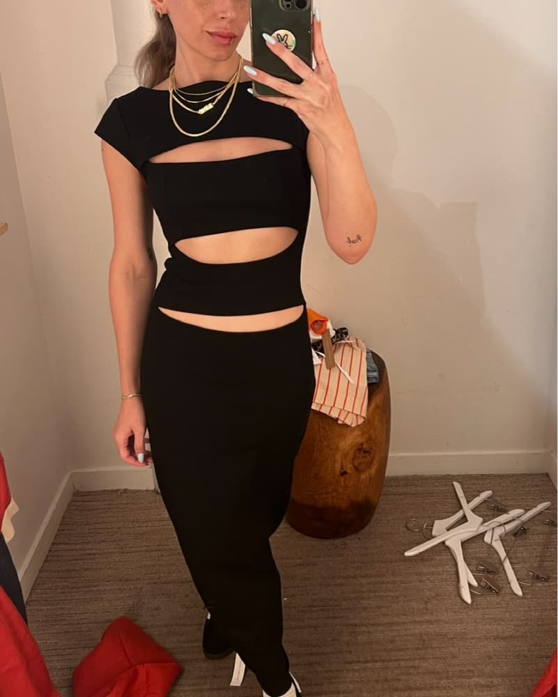 REFORMATION Black Cut Out Maxi-dress - Image 2