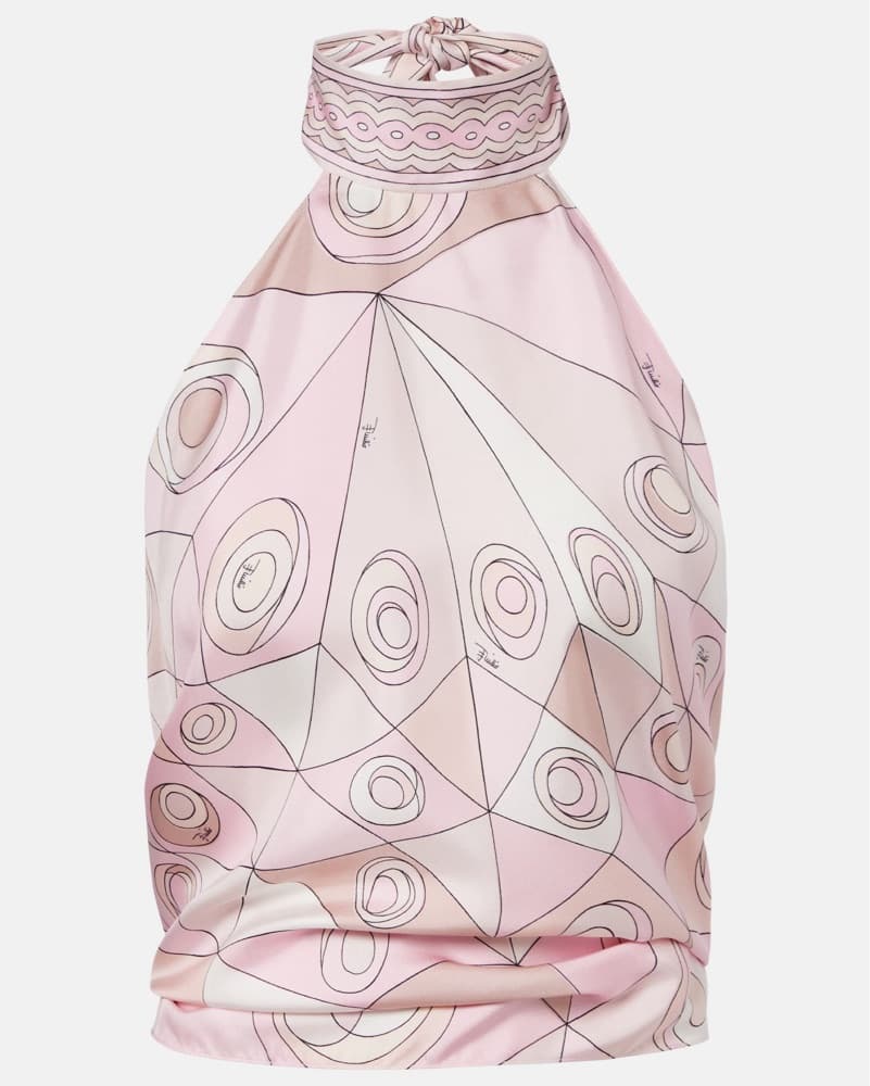 Pucci Light Pink Halter Top - Image 1