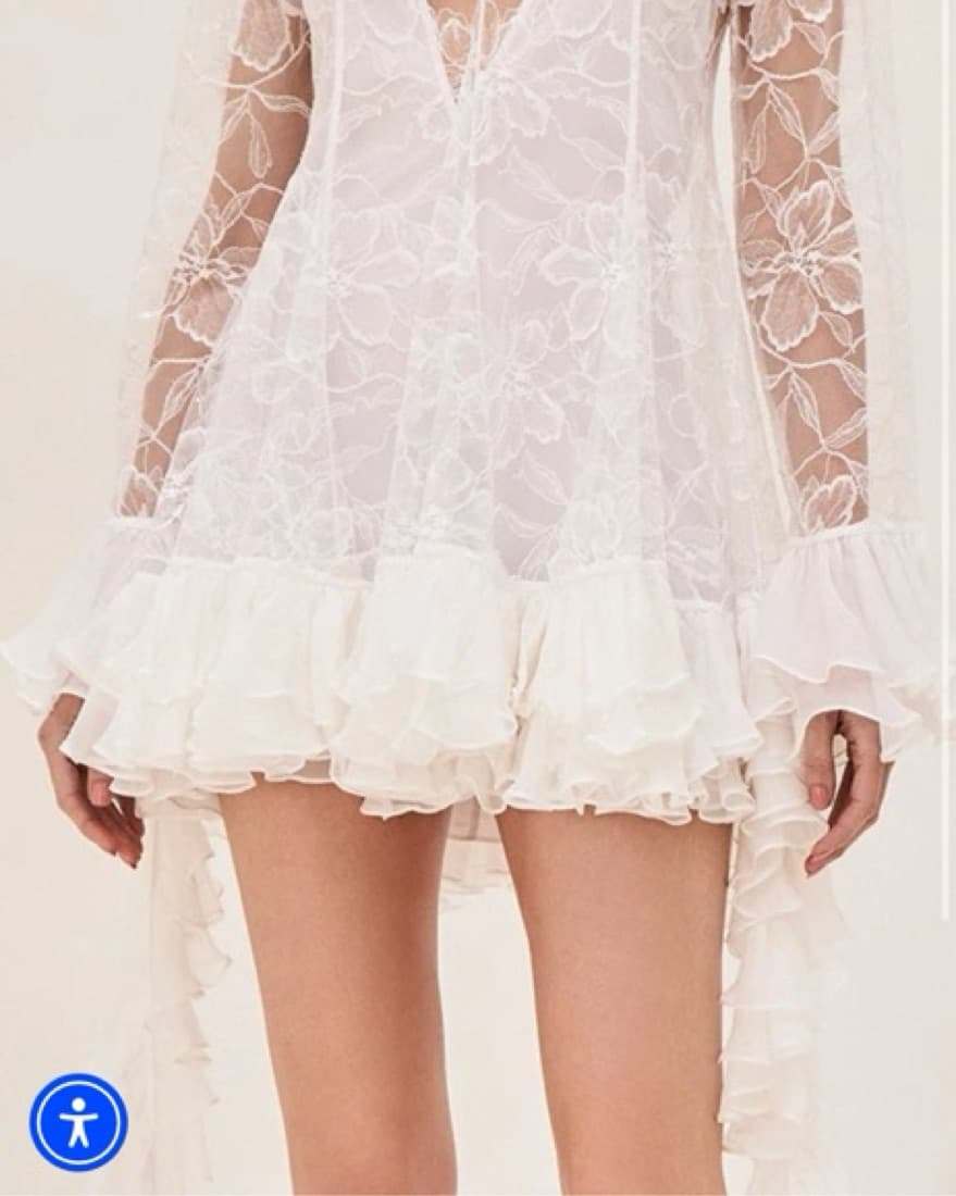 Aexis - ALIYA - SHORT DRESS WHITE LACE - Image 2