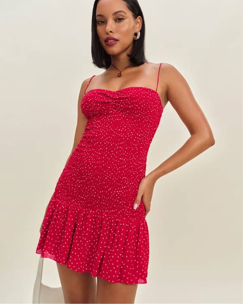 Lipstick Red Janessa Reformation Dress - Image 1
