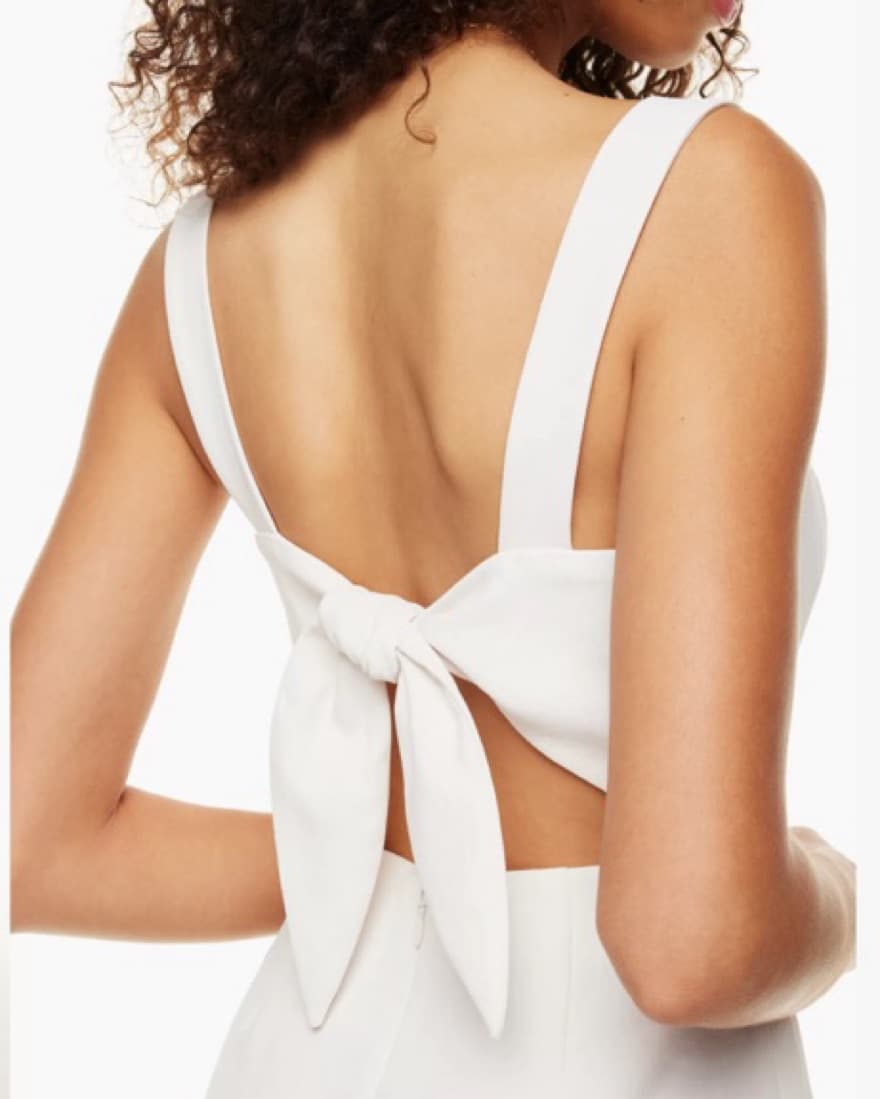 White Aritzia Wilfred L Graduation Dress - Image 3