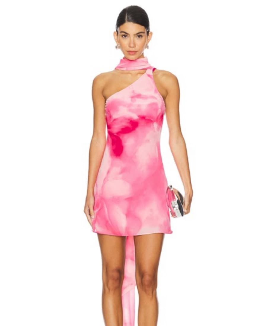 Pink Neck Tie Dress Lovers And friends - Image 1