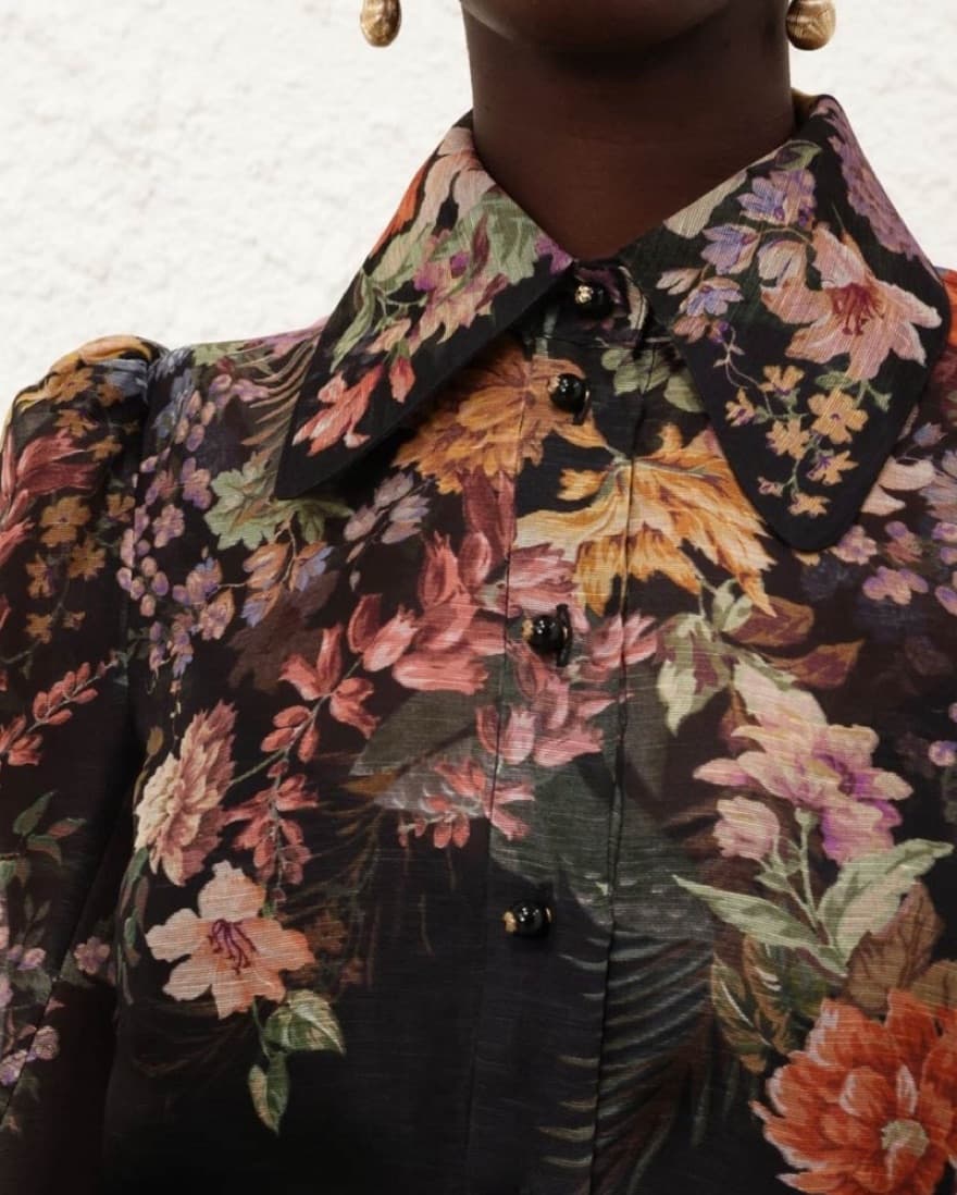 Zimmermann PAVILION TIE NECK BLOUSE - Image 3