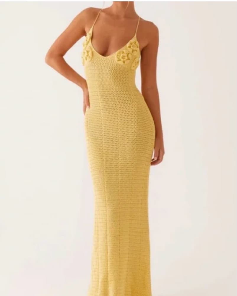 Vibrant Crochet Maxi Dress - Image 3