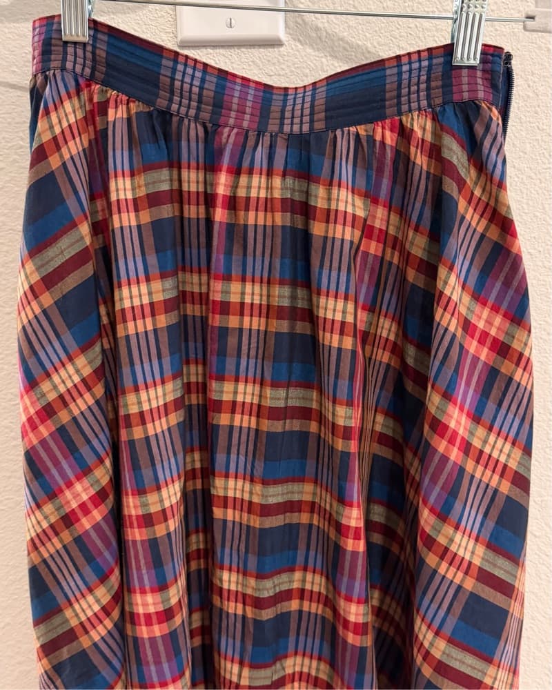 Ulla Johnson Annette Plaid Midi Skirt - Image 3