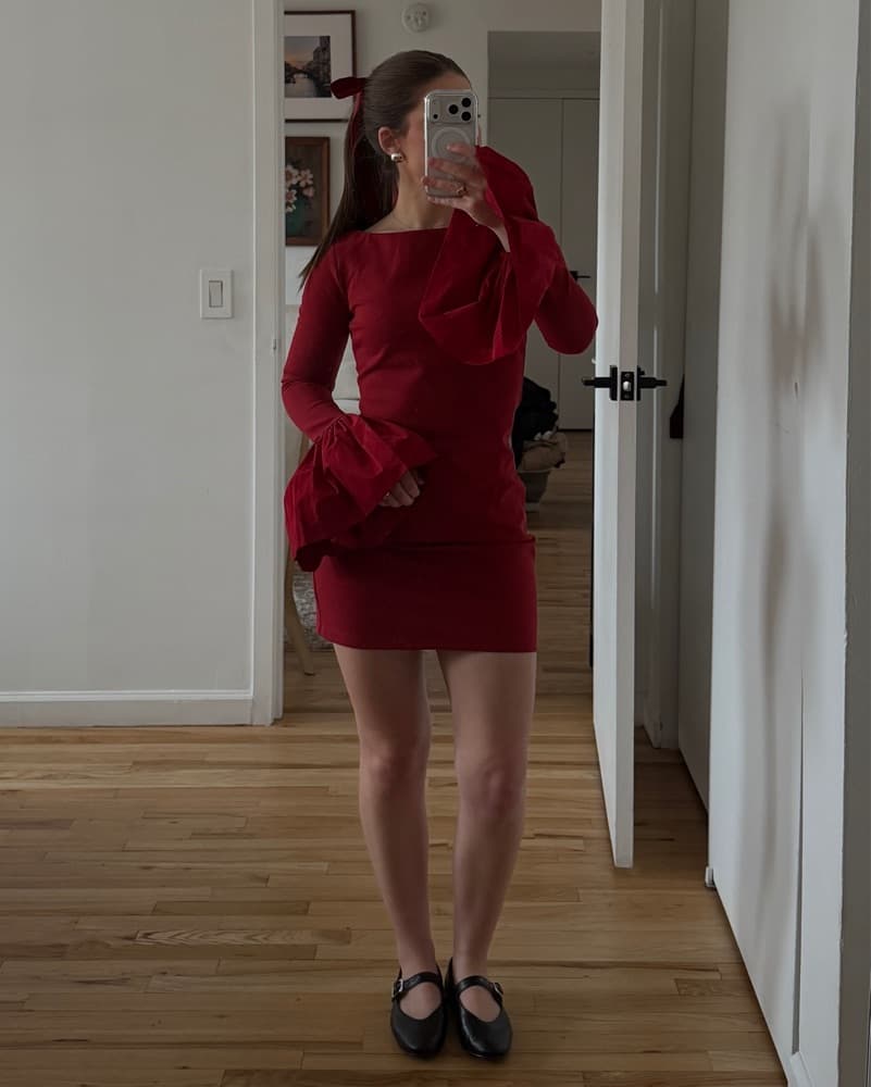 Staud Hawthorne Bell Sleeve Mini Dress - Image 3