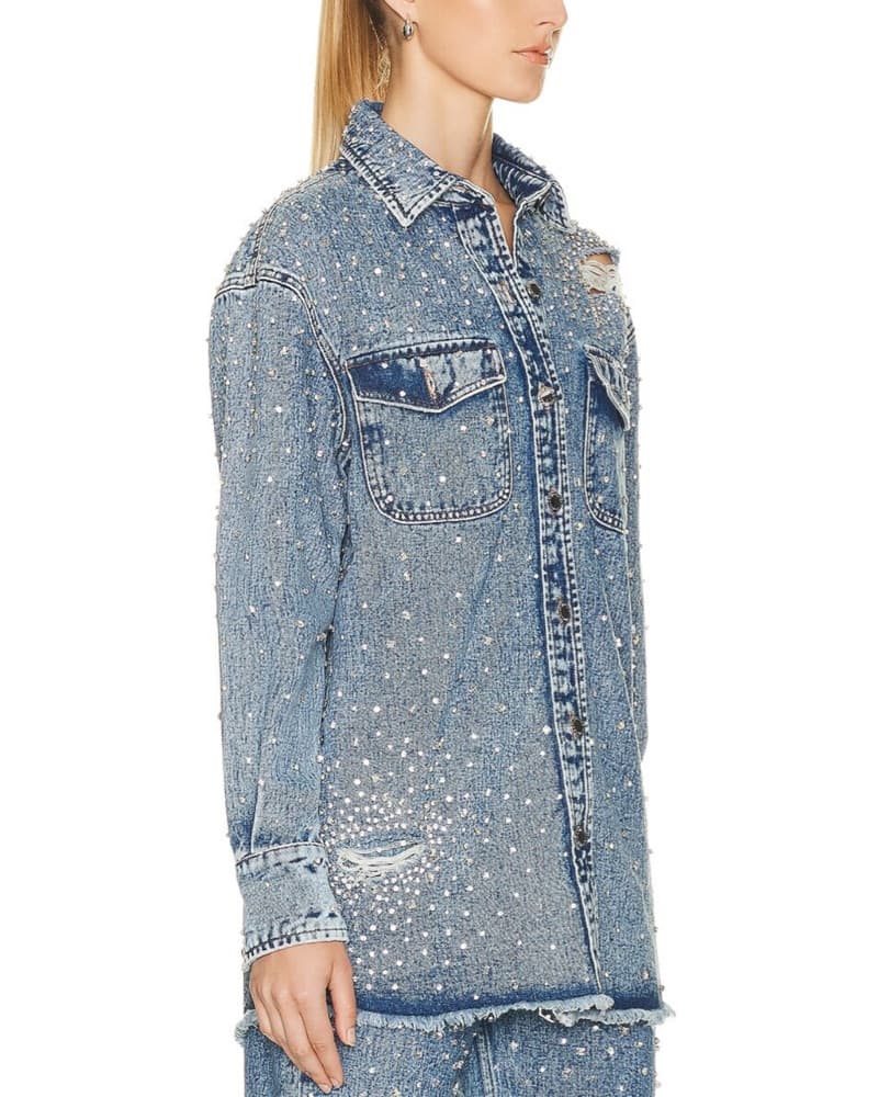 Retrofete Denim Jacket Crystal Celeste - Image 4