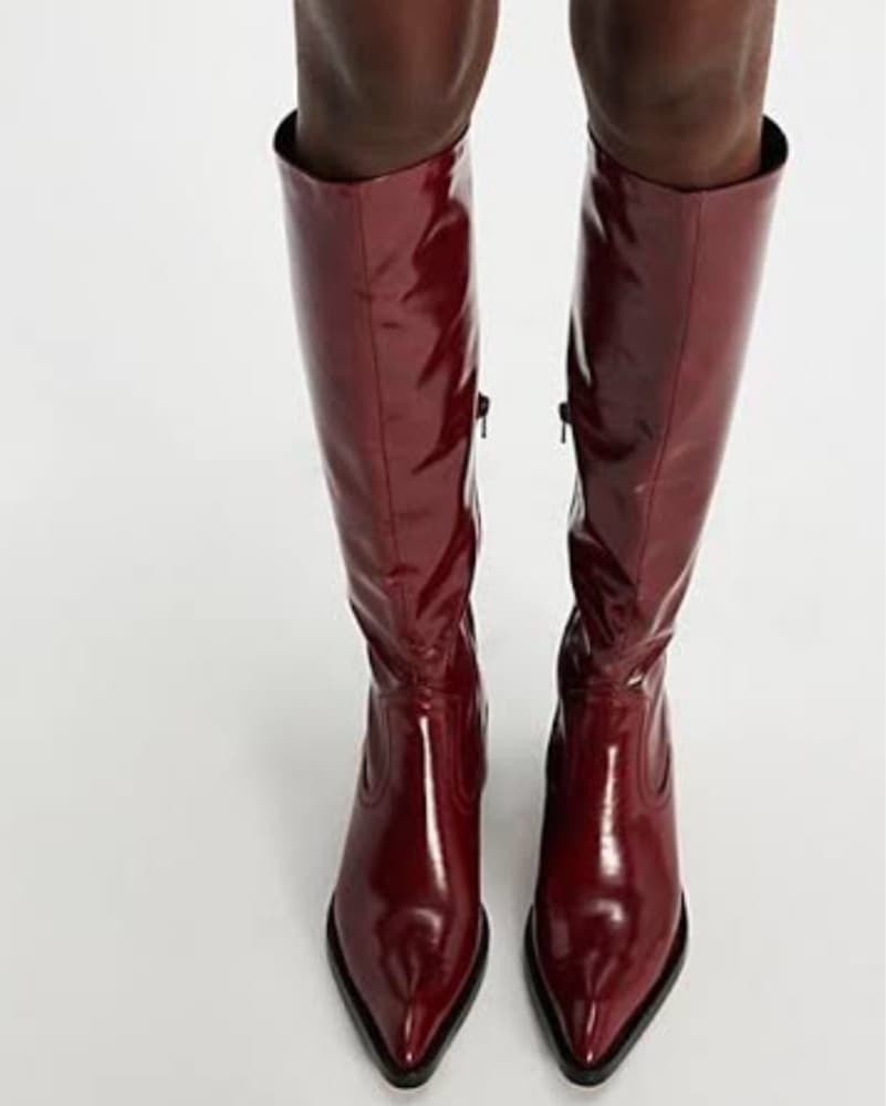 Jeffrey Campbell Burgundy Leather Boots - Image 2