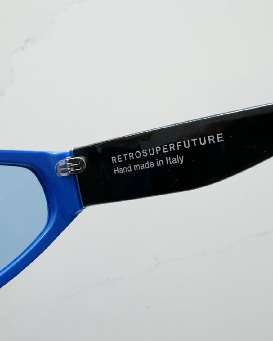 Unisex Blue Retrosuperfuture Sunglasses - Image 5