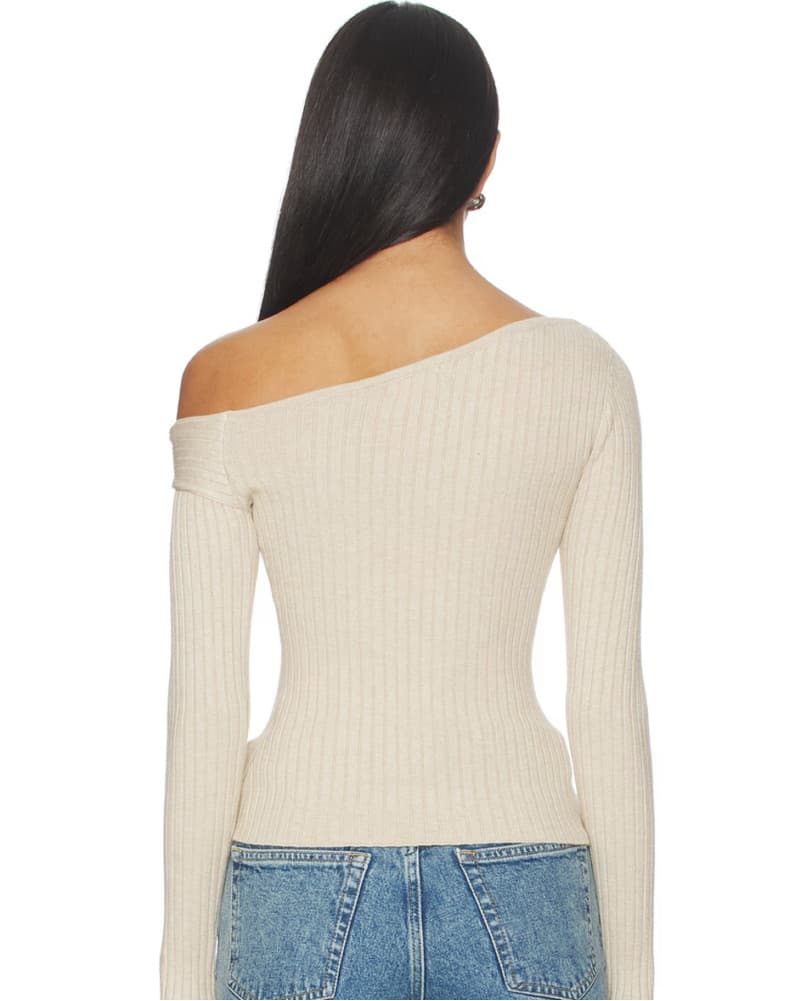 Revolve One-Shoulder Ribbed Top - Image 2