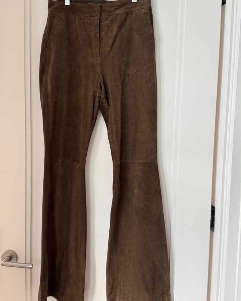 Chic Suede Flared Pants - Image 3
