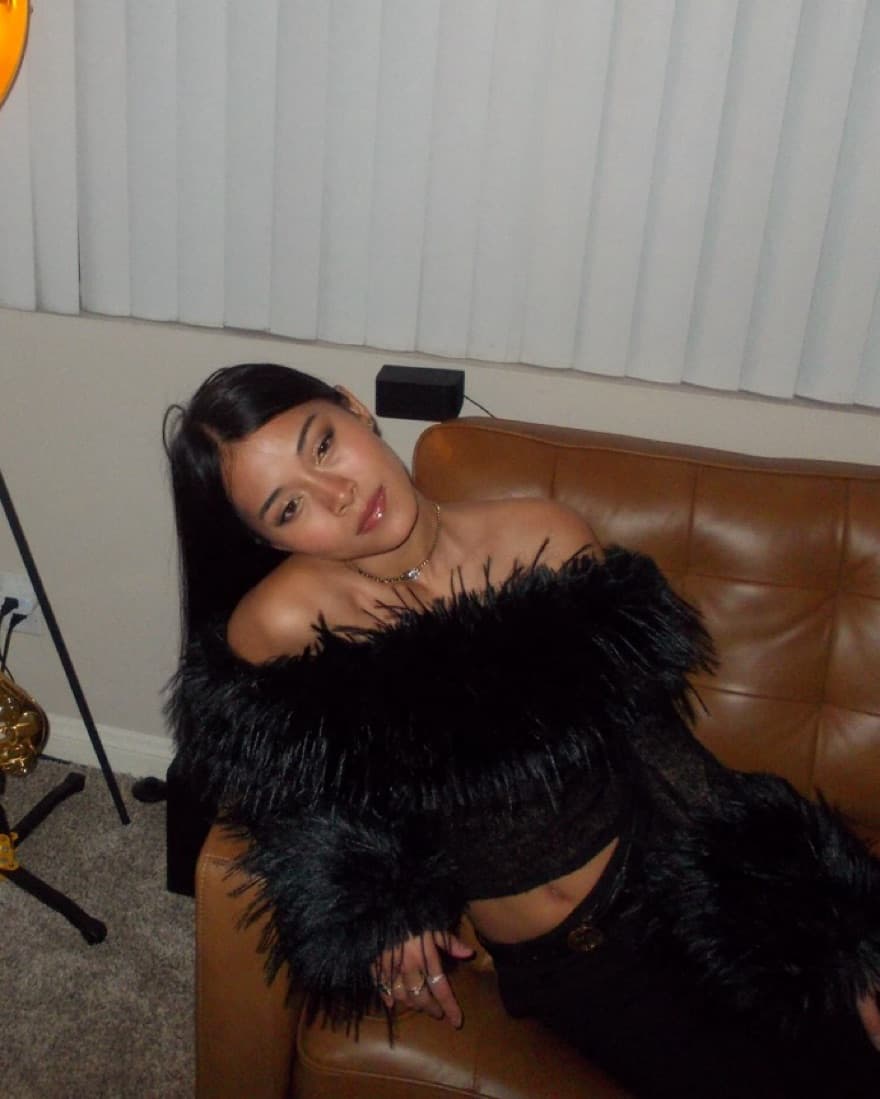 Lirika Matoshi Fur Off The Shoulder Knit - Image 4