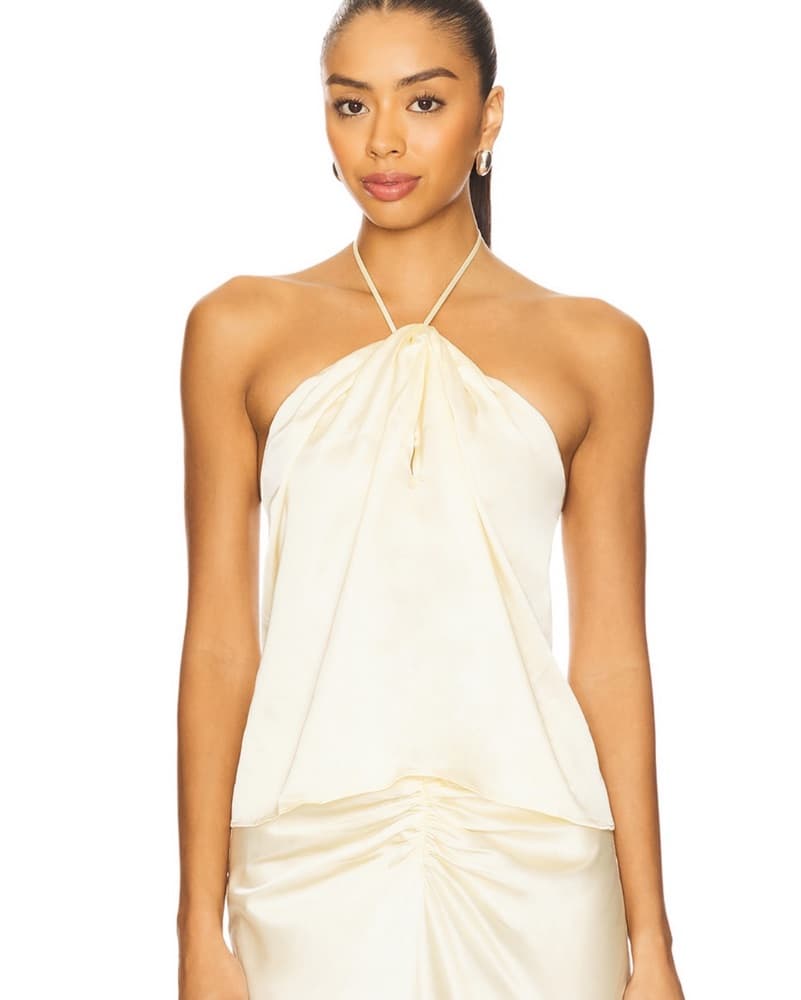 Halter Top in Butter Yellow  - Image 1
