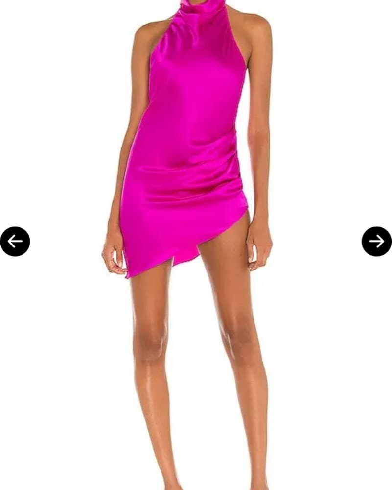 Vibrant Magenta Halter Dress - Image 1