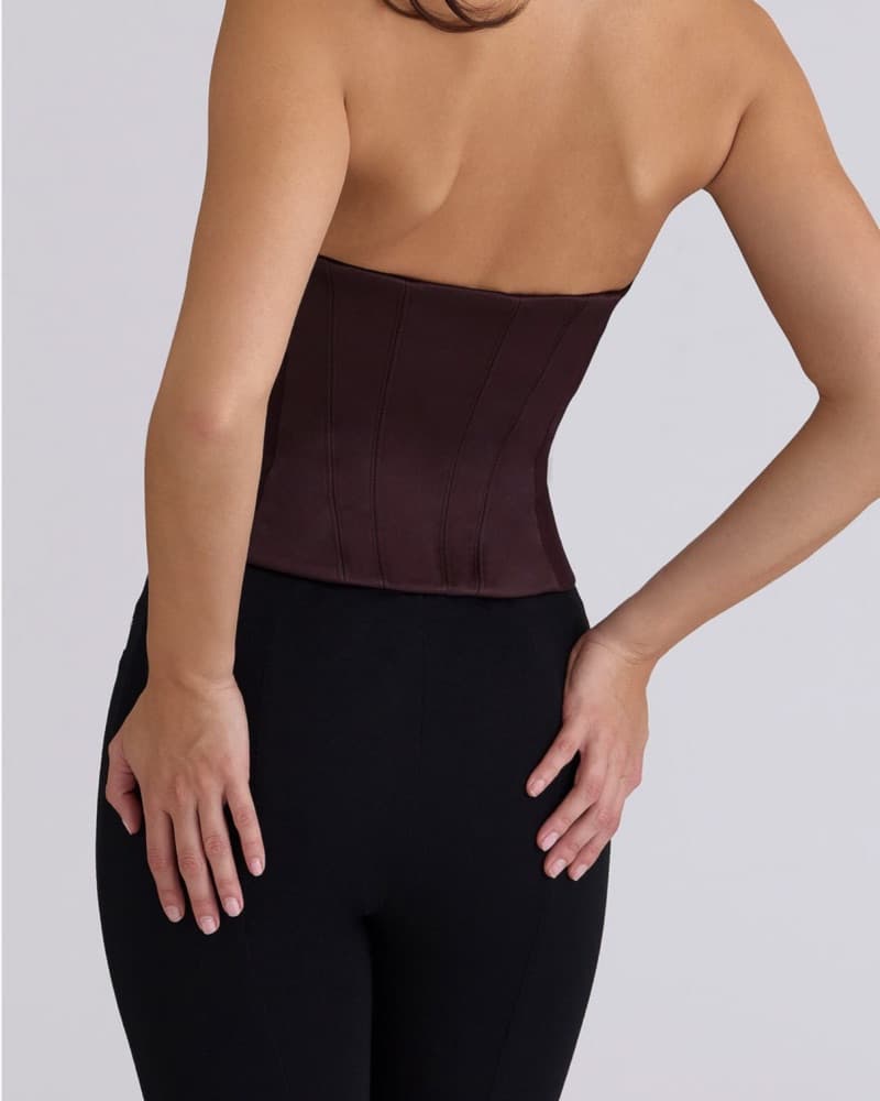 House of CB Lia Dark Cherry Corset - Image 2